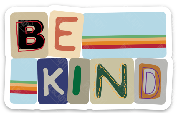 Be Kind Glitter Sticker