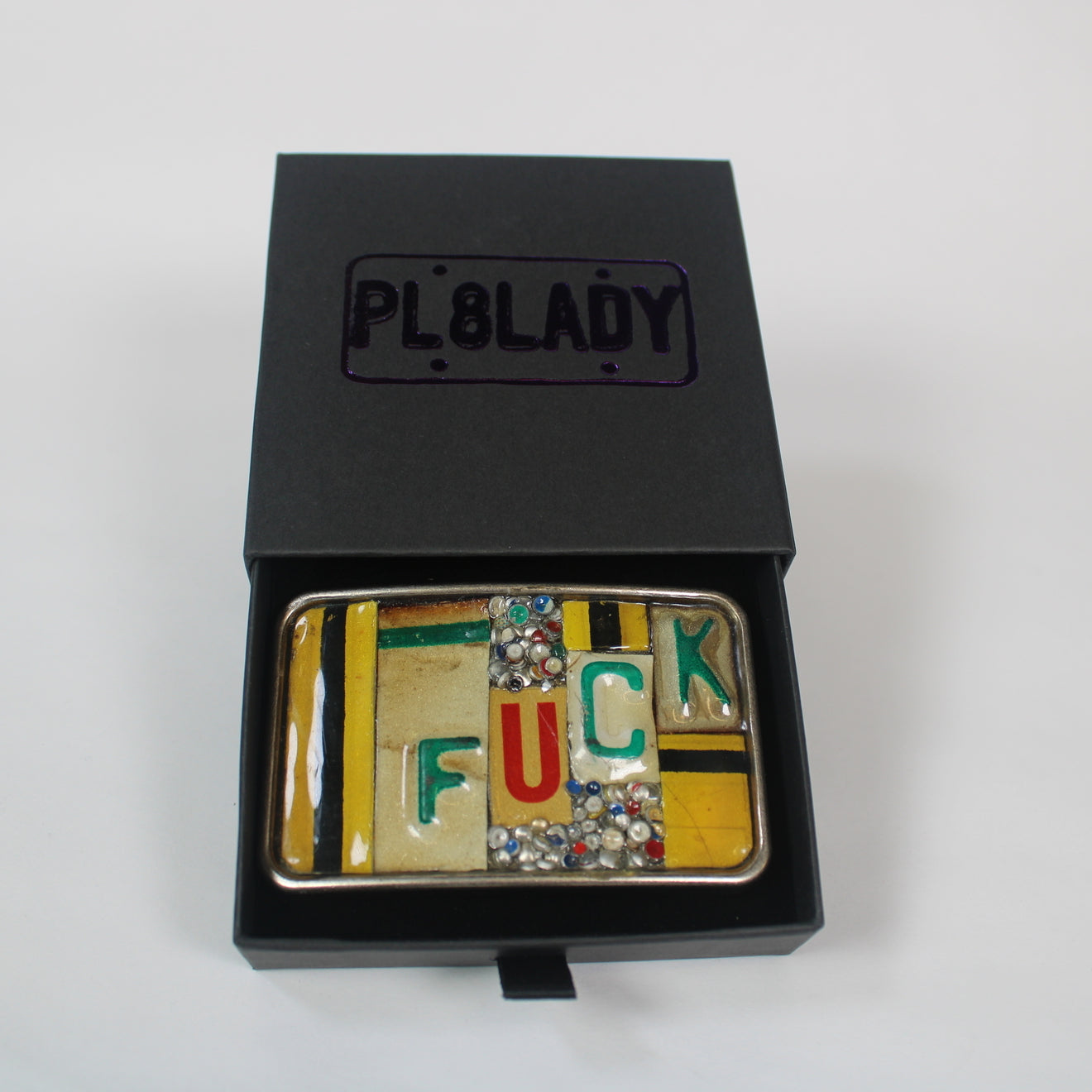 In Out Ransom Note Belt Buckle
