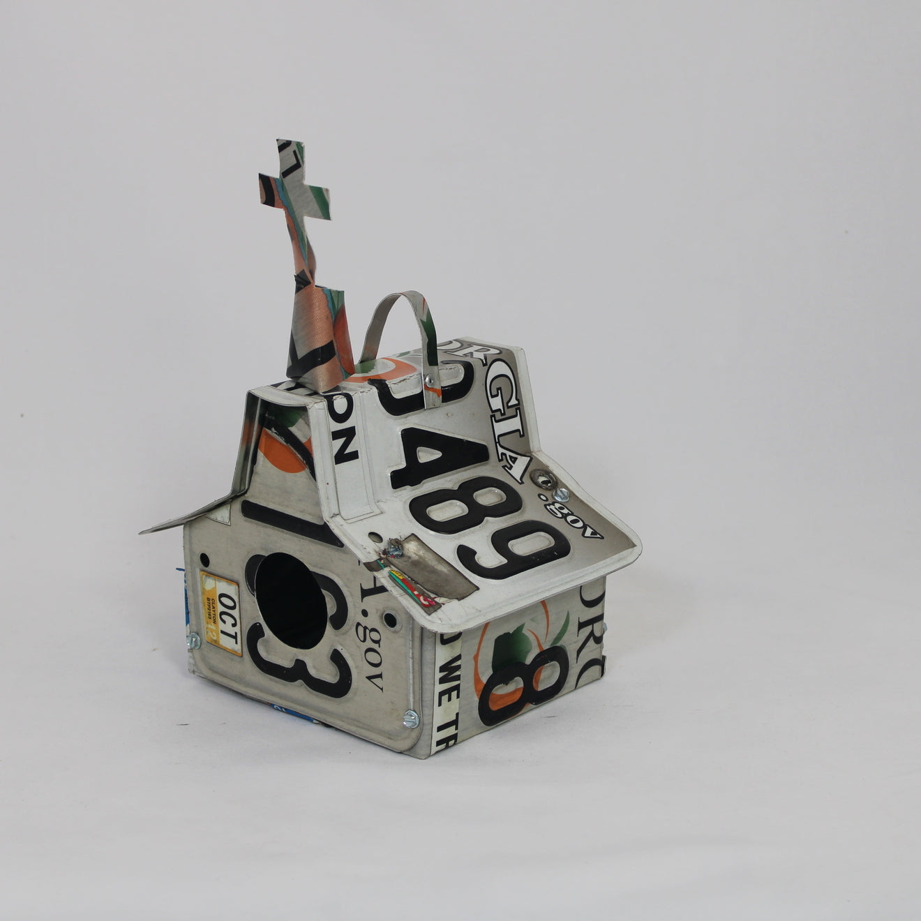 Georgia Grey Fade Church Birdhouse