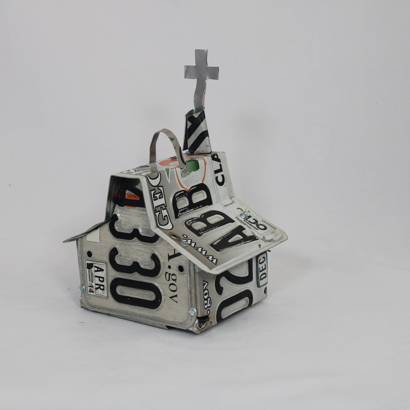 Georgia Grey Fade Church Birdhouse