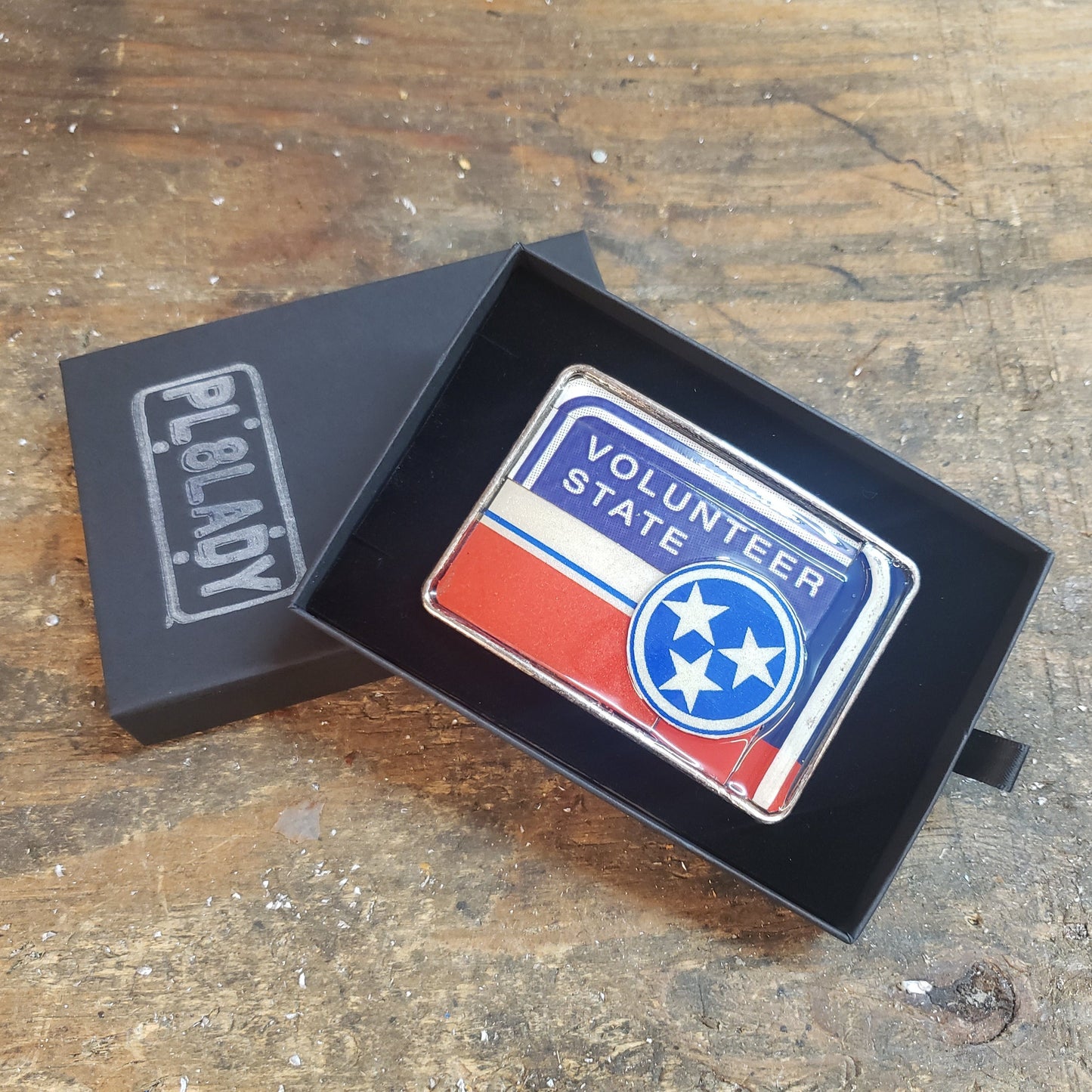 In Out Ransom Note Belt Buckle