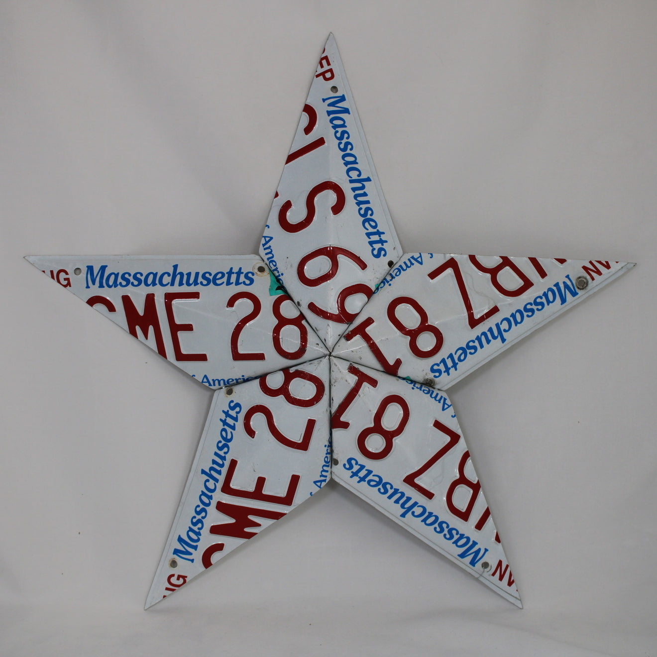 Massachusetts License Plate Star