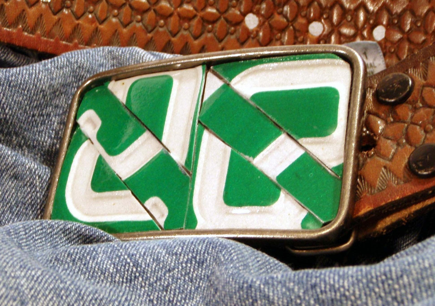 In Out Ransom Note Belt Buckle