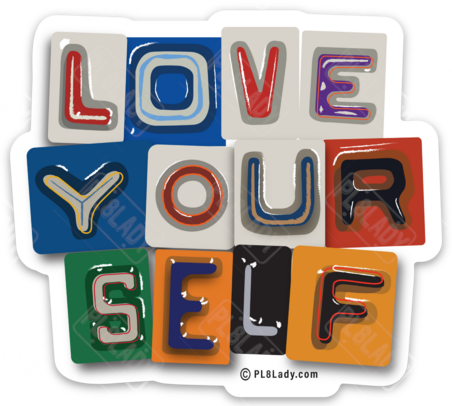 Love Yourself Holographic Sticker