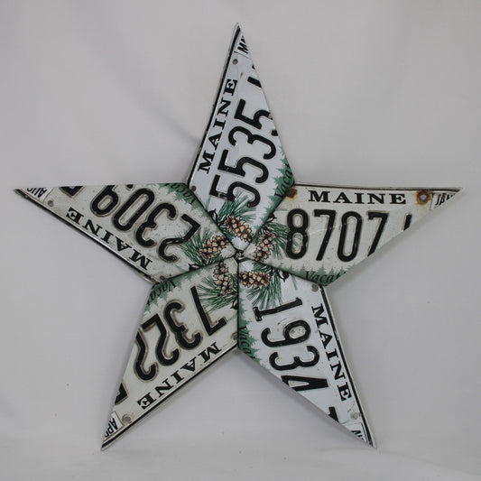 Maine License Plate Star