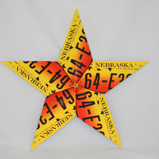 Nebraska License Plate Star